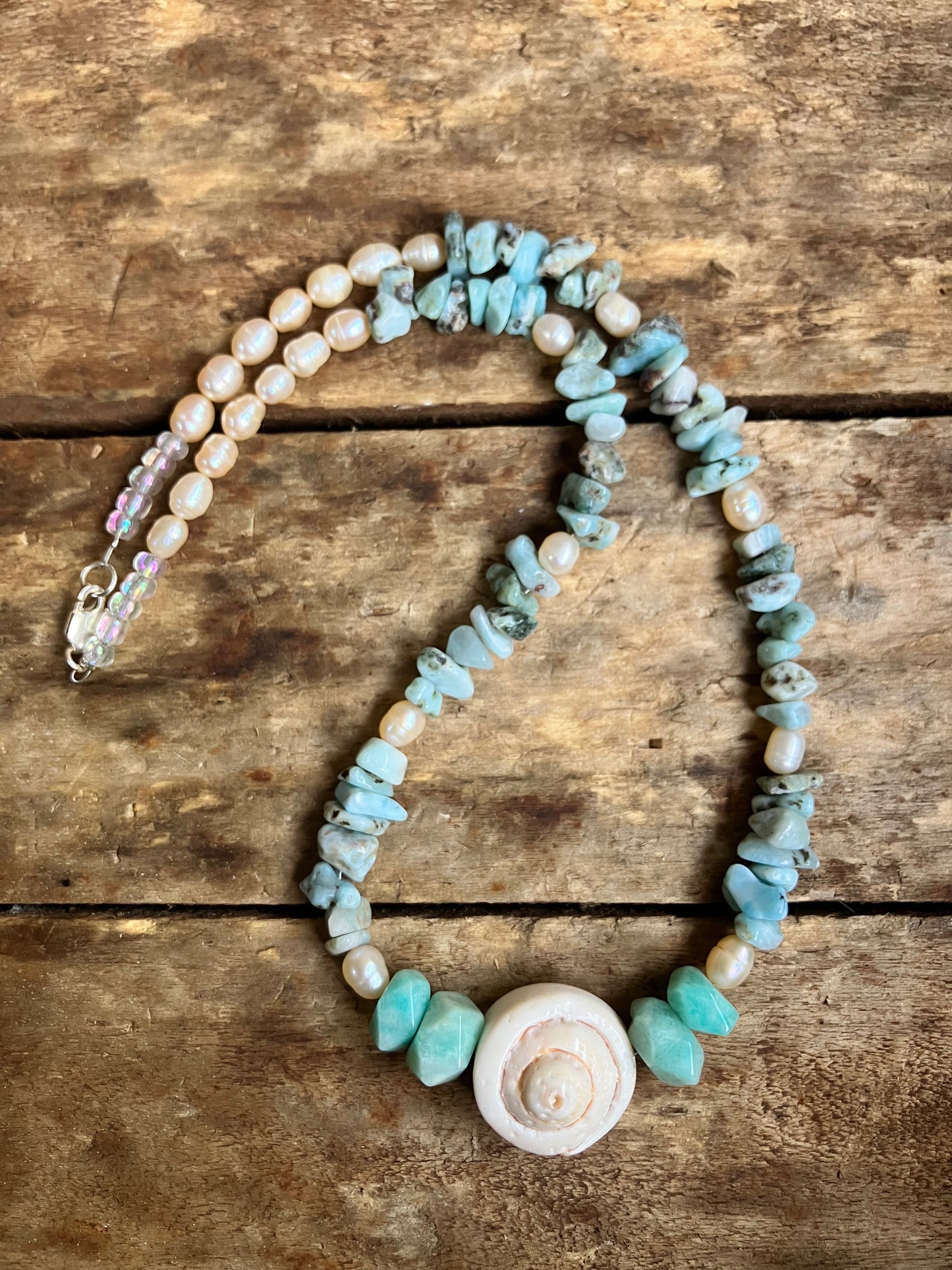 Shivas Eye Larimar & Pearls