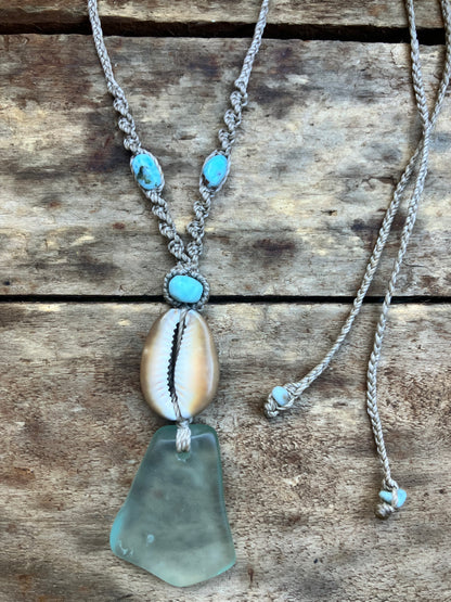 Sea Glass, Cowrie & Larimar