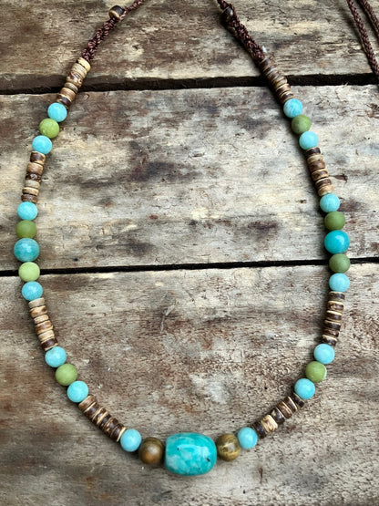 Amazonite & Chrysophase beads