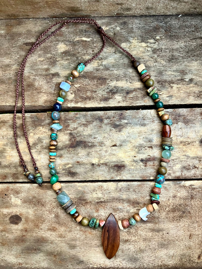 Mixed Crystal & Wooden Beads