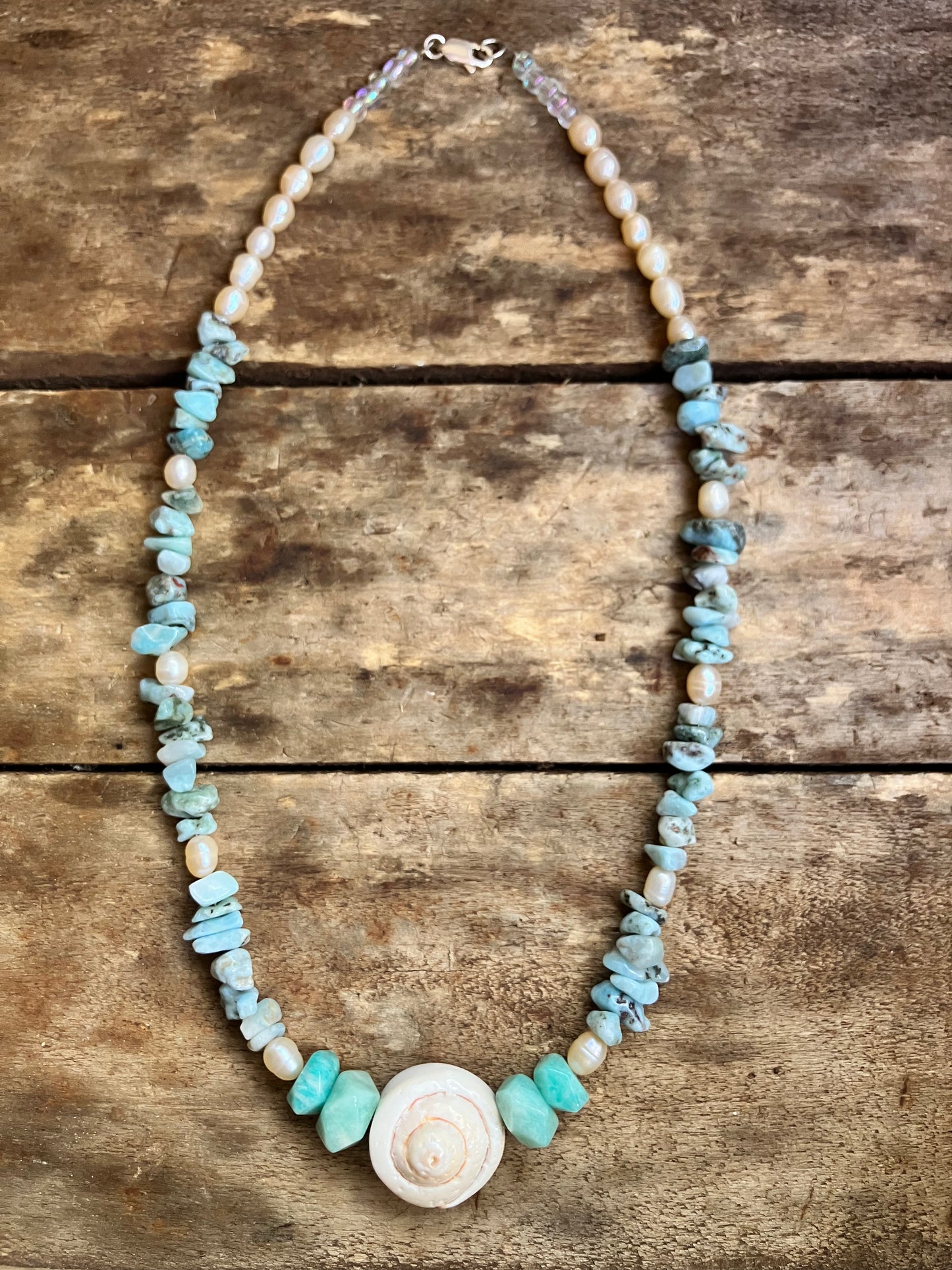 Shivas Eye Larimar & Pearls